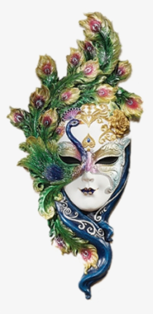 Free Mascaras De Teatro Png - Design Toscano Mask Of Venice Wall Sculpture: Peacock