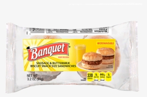Sausage & Buttermilk Biscuit Mini Sandwiches - Banquet Crispy Breaded Drumsticks 32 Oz Bag