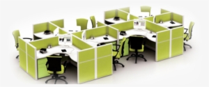 Modular Office Workstation - Sitting Arrangement In Office