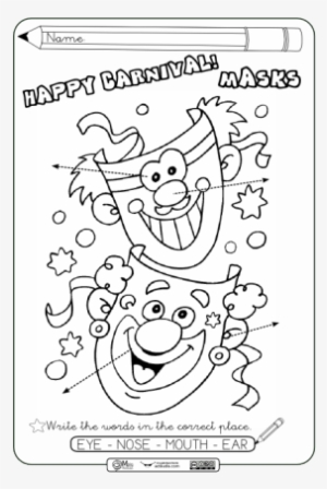 Fichas En Ingles De Carnaval - Carnival Coloring