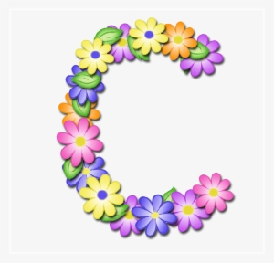Black And White Flowers Tumblr Transparent - Flower C Letter Clip Art