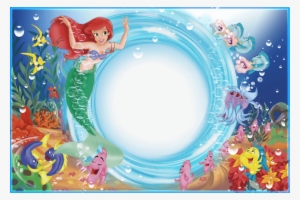Marco Foto Sirenita Con Recuadro Circular - Marco Para Fotos Sirenita