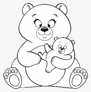 Desenho De Mãe Ursa Ursinho Para Colorir - Ositos Cariñositos Bebes Para Colorear