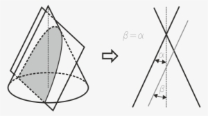 Que Corta A La Superficie Cónica Es Igual Que El Semiángulo - Parabola En Un Cono