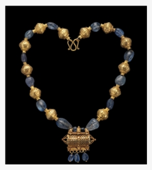 #ancient #persia *-* A Group Of Gold And Sapphire Beads - Jewellery