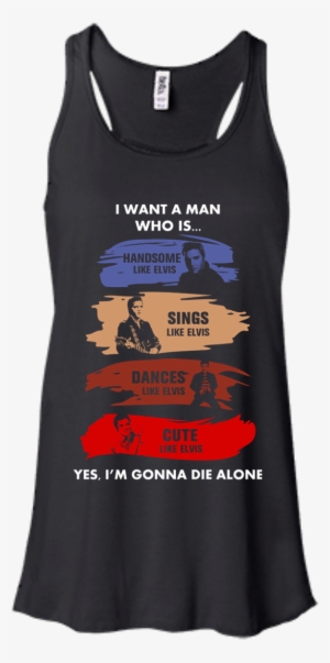 Elvis Presley - Greatdanecompany Autism Love Ladies Flowy Racerback