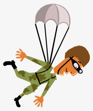 Vector Illustration Of Military Armed Forces Paratrooper - Paratrooper