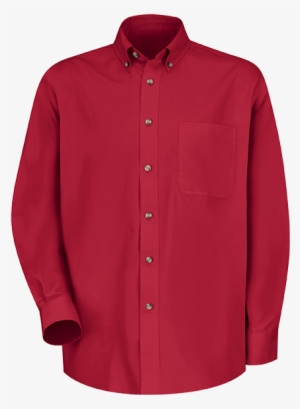 Dual Action Stain Repel/soil Release Keeps Fabric Looking - Red Long Sleeve Men