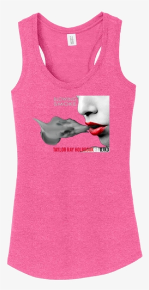 Blowing Smoke Trh279 Ladies Tank - Love You To Pizzas Racerback Tank