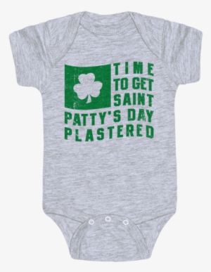Time To Get Saint Patty's Day Plastered Baby - Dnd Baby Onesie
