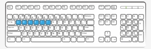 A Typical Keyboard With The Qwerty Keys Highlighted - Sony Vaio E Series Keyboard