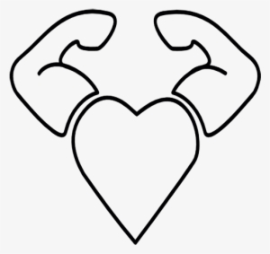 Healthy Heart And Wellbeing Lifestyle Icon - Strong Heart Icon Vector