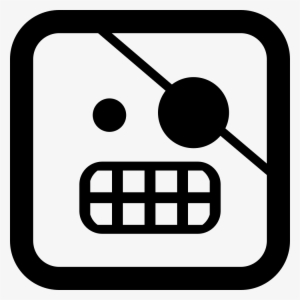Pirate Emoticon Face With One Covered Eye In Square - Ojo Tapado Pirata