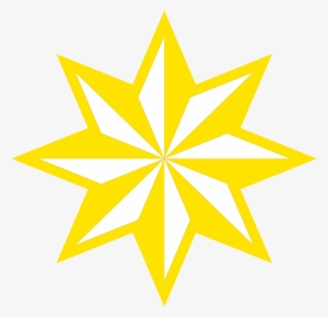 Light Blue Faceted Star, Yellow Faceted Star Clipart - Azərbaycan Bayrağı