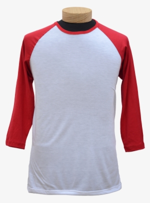 Playera Manga 3 4 Roja Con Blanco