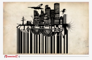 Barcode City Vector File - Skyline