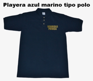 Playera Azul Marino Tipo Polo Bordado Seguridad Privada - Anuncie