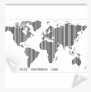 World Map In The Barcode Concept Vector Wall Mural - International Handbook Of Political Ecology (ebook)