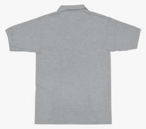 Playera Gris Jaspe Tipo Polo 2 G - Serigrafia A Base De Agua