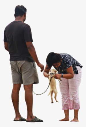 Ns 0152 - People Walking Dog Png