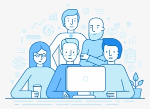 Illustration Of People Working - Illustration