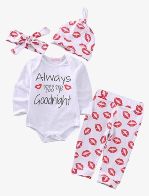 Petite Bello Clothing Set 0-6 Months Always Kiss Me - Kiss Me 4 Piece Set