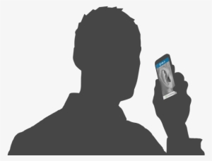 Descartes Biometrics Adds To Its Ear Authentication - Silhouette Using Phone Png