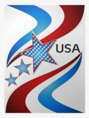 American Flag, Vector Background For Independence Day - Independence Day