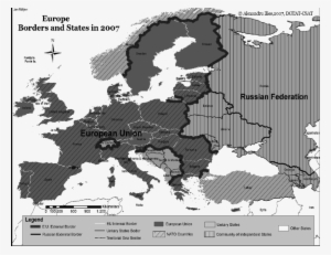 The Dynamics Of The Borders And Territorial-political - Europe Map Background