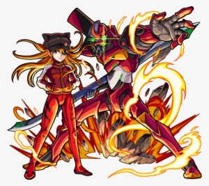Asuka & Eva-02 - エヴァ 2 号機 モンスト