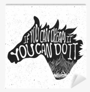 Typography Poster With Horse Head Silhouette And Mountains - Iphone 6s Horse Riding Case