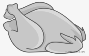 Chicken Food Animal Free Black White Clipart Images - Chicken Meat Line Art