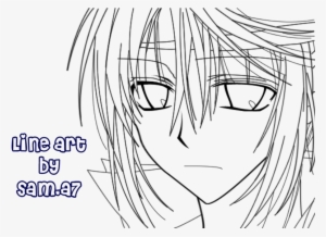 Lineart Anime - Anime Face Line Art