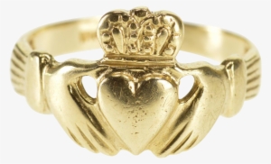 10k Traditional Irish Celtic Claddagh Loyalty Ring - Engagement Ring