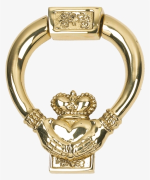 Polished Brass Claddagh Door Knocker - Brass Claddagh Ring