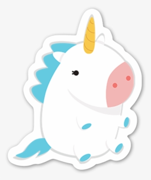 Fluffy Unicorn Sticker - Sticker