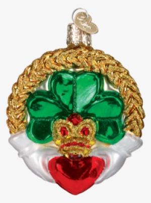 Old World Christmas Claddagh Irish Glass Ornament
