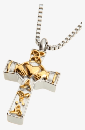 Claddagh Celtic Cross Keepsake Pendant - Urns Uk Ash Jewellery Chelsea Design 14 Chain Pendant