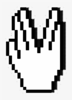 Puntero Tumblr Pixel Blackandwhite Black White - Overlay Png We Heart