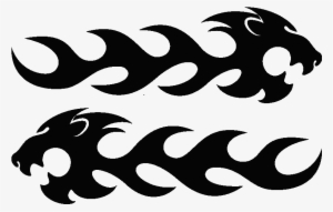 Tete De Lion Et Des Flammes Ambiance Sticker Ros Car - Lion Sticker For Bike
