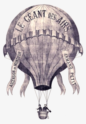 Cut Vintage Antique Hot Air Balloon
