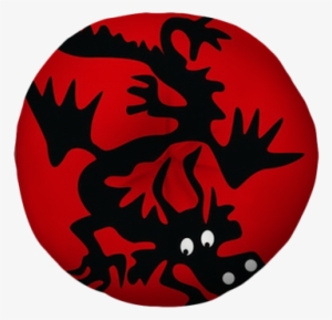 Dragon Silhouette Tufted Floor Pillow - Silhouette