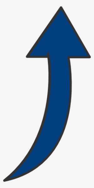 Left Clip Art At Clker Com Vector - Curved Upward Arrow Blue