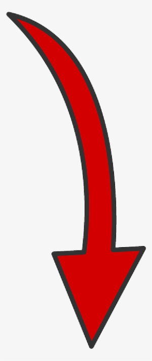 Curved Red Arrow Png - Transparent Background Curved Arrow