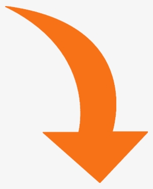Appliances And Furniture - Curved Arrow Orange Png