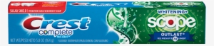Crest Complete Whitening Plus Scope Outlast Toothpaste - Crest With Scope Toothpaste