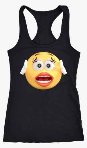 Dreamoctane Women Shock Emoji Tank Top - Dog Lover And Runner Tank Top - Can't Jog Without Dog