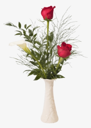 Mini Calla And Rose Bud Vase • - Flower
