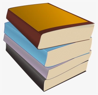 Free Clip Art Of Paperbacks By Eady - Background Tumpukan Buku Flat Design Background Transparent