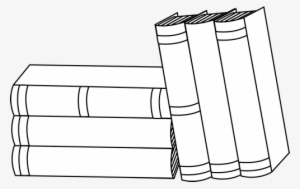 Stack Of Books Clipart - Books Black And White